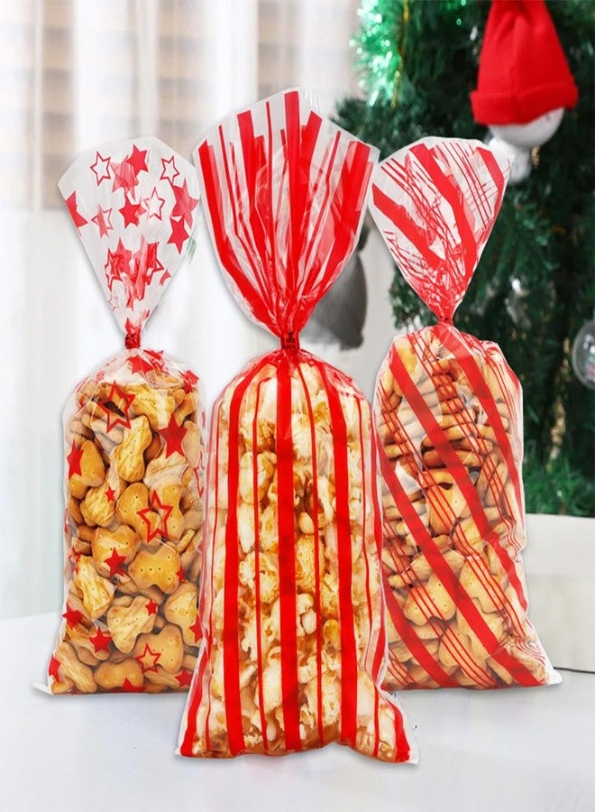ldyllicStyle Valentines Cellophane Treat Bags, 100 PCS Valentines Gift Bags, Clear Plastic Cello Valentine Candy Cookie Goodie Snack Bags with Twist Ties for Valentines Wedding Birthday Holiday Party Favor Supplies, 5x11 Inch - Image 3